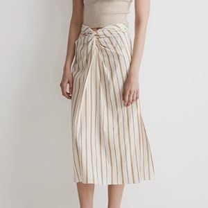 New without tags!  Madewell Twist-Front Sarong Midi Skirt